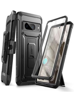 SupCase For Google Pixel 8A Case With Stand And Belt Clip Unicorn Beetle Pro Built In Screen Protector Military Grade Protection Heavy Duty Rugged Kickstand Phone Case For Pixel 8A Black  - Image 1
