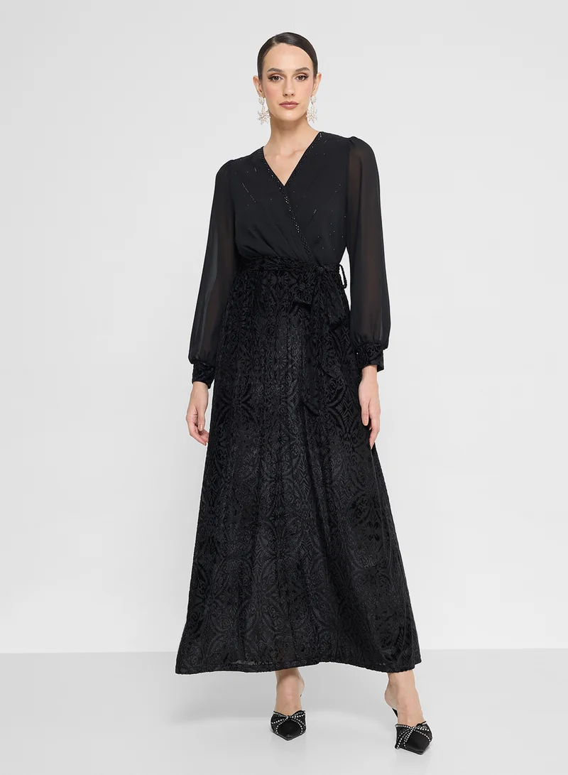 Khizana Puff Sleeved A-line Dress