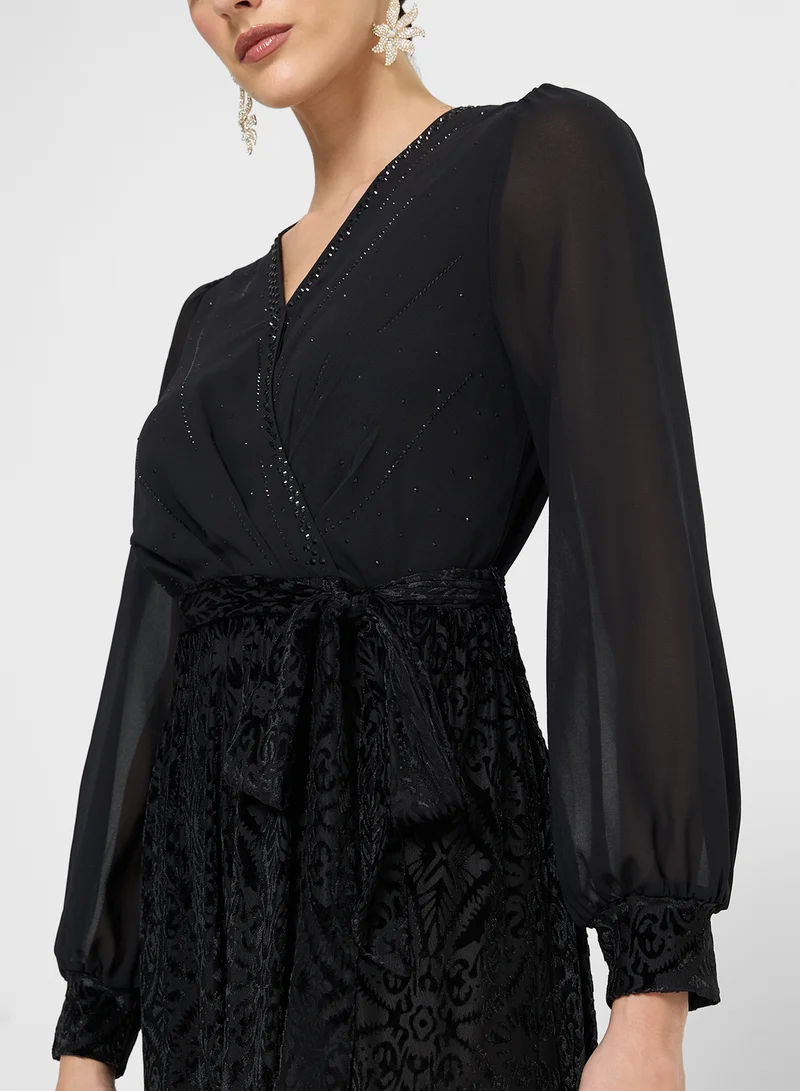 Khizana Puff Sleeved A-line Dress