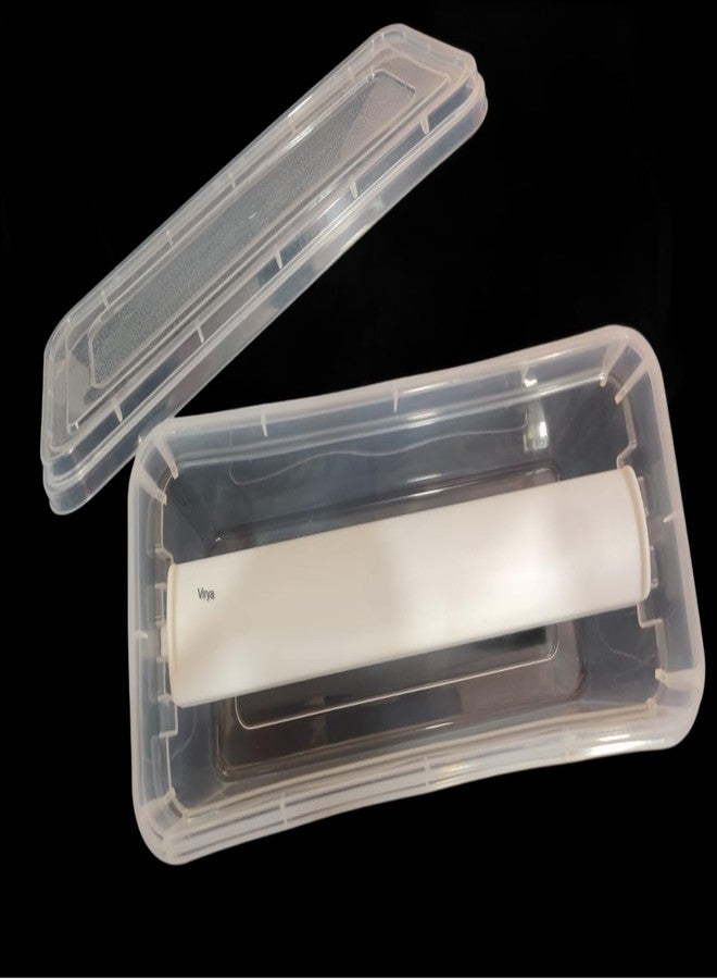 Virya Bangle Box: Adjustable Rods, Multipurpose Plastic Organizer (Clear, Large) - Image 3