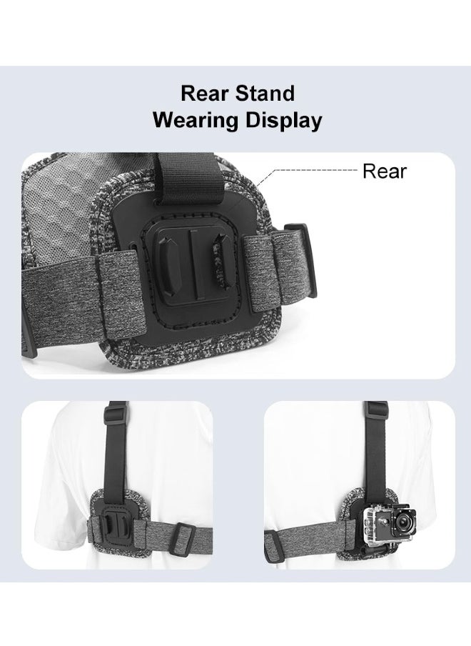 Generic Adjustable Body Mount Belt Chest Strap with J Hook Mount & Long Screw & Phone Clamp, Capture Your Adventures (Chest Mount)  - Image 2
