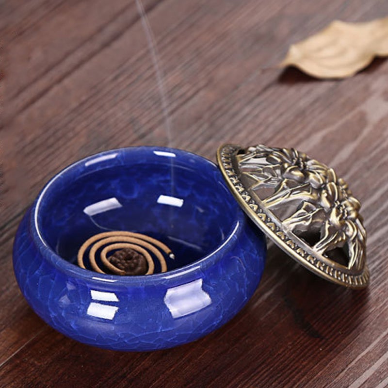 Incense Burner: 6 Inch Ceramic Craftsmanship - Elegant Classical Furnishings for Home Decor Stress Relief - Image 3