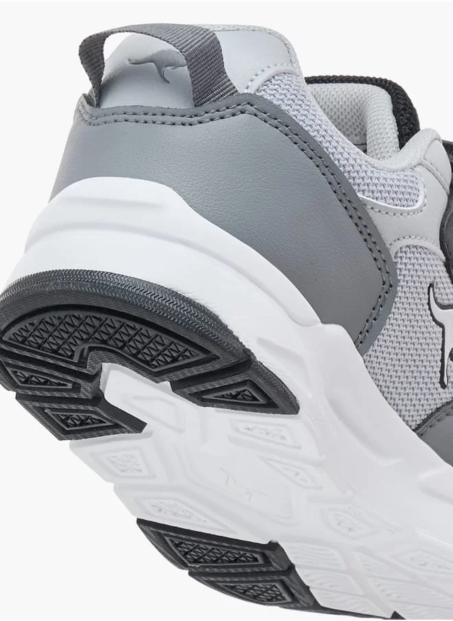 كانغاروس Boys Panelled Lace Detail Sports Shoes with Hook and Loop Closure
