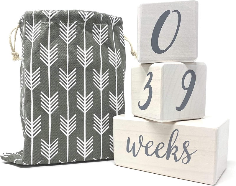 Pondering Pine Baby Milestone Blocks Set - Image 3