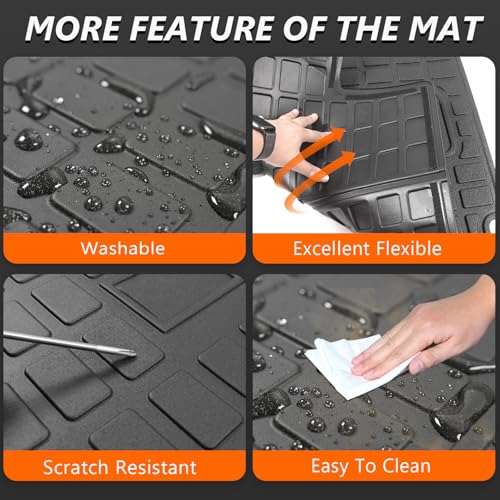 powoq Cargo Mat Compatible with 2018-2024 Chevrolet Equinox GMC Terrain Trunk Mat Backrest Trunk Liner TPE Cargo Liner Replacement for 2018-2024 Chevy Equinox GMC Terrain Accessories - Image 5