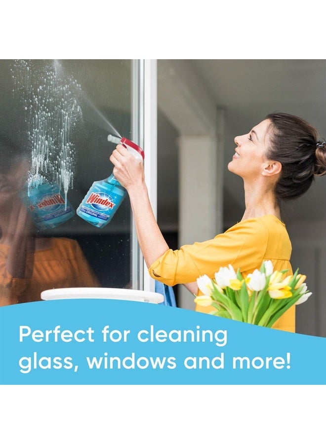 Windex Glass Cleaner Spray Refill, Original Blue Window Cleaner Works on Smudges and Fingerprints, Bottle Made from 100% Recovered Coastal Plastic, 2L  - Image 4