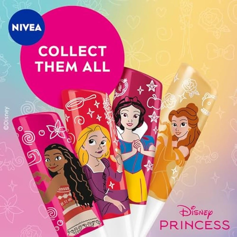 Labello Disney Princess Snow White Lip Balm for Kids, Candy Apple Dream Flavor, 24H Moisture, Caring, up to 100% Natural Origin Ingredients, for 3+ Year Kids, Vegan, 4.8g - Image 5