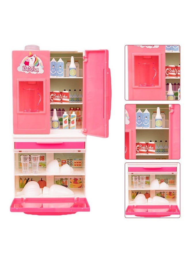 Kiti Kits - KITI KITS Double Door Plastic Miniature Role Play Refrigerator with Working Water Dispenser Kitchen Toy for Girls - Image 1