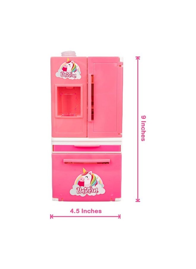 Kiti Kits - KITI KITS Double Door Plastic Miniature Role Play Refrigerator with Working Water Dispenser Kitchen Toy for Girls - Image 1