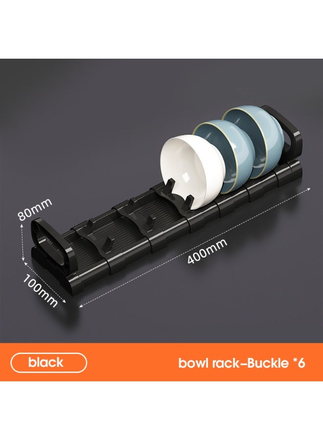 Noon East Plastic Dish Drainer Plate and Cutlery Drying Rack, Dish Rack for Home Kitchen Counter Top Organizers, 40 x 10 x 8 cm, Black - Image 2