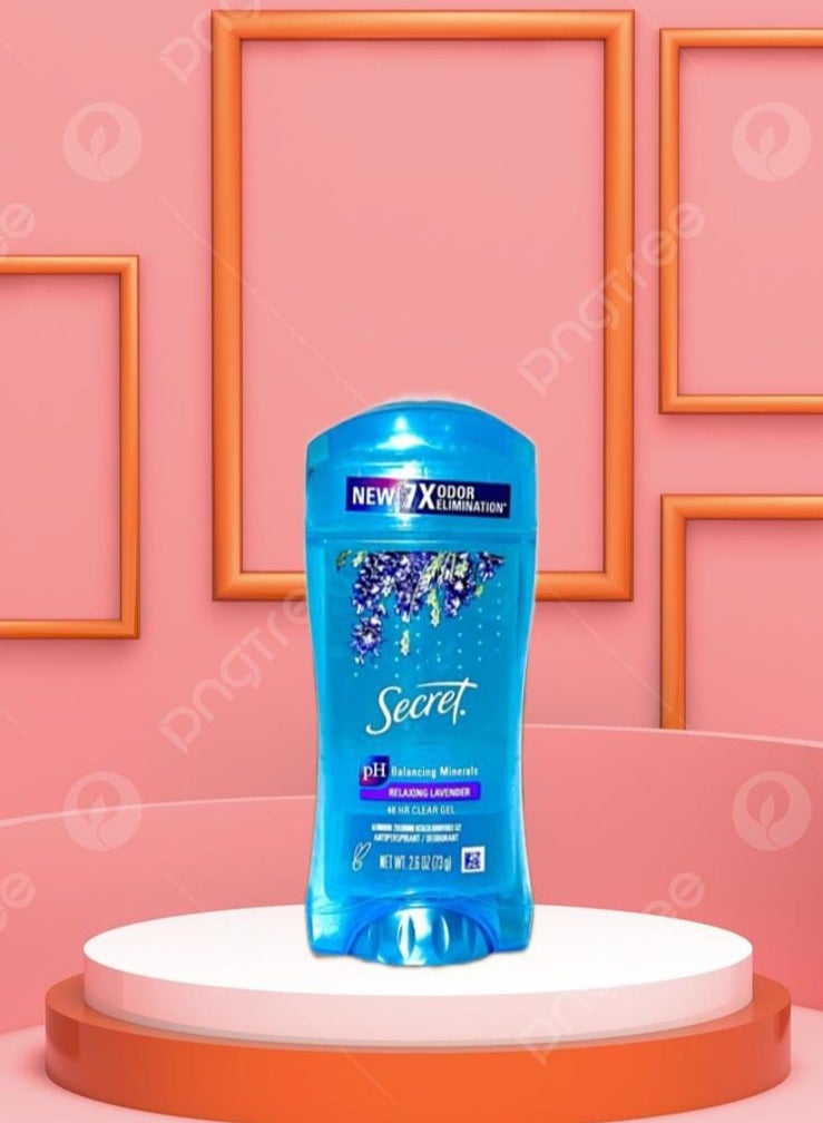 Secret 48 Hour Clear Gel Antiperspirant / Deodorant Relaxing Lavender 2.6 oz 73g - Image 1