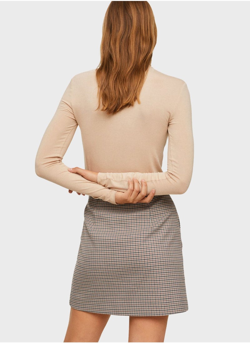 MANGO - High Waist Mini Skirt - Image 1