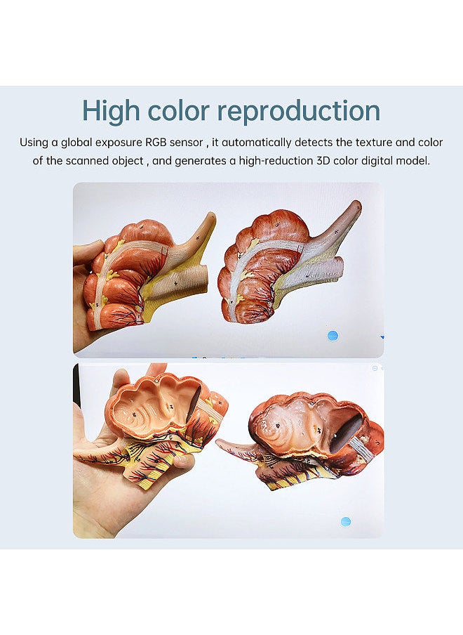 Generic - Handheld 3D Scanner for 3D Printing Support Scanning Body and Hair Up to 10fps Scanning Speed High Precision 0.05mm Accuracy Support PLY/OBJ/STL Output - Image 1