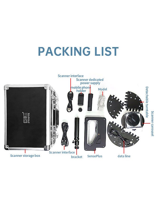 Generic - Handheld 3D Scanner for 3D Printing Support Scanning Body and Hair Up to 10fps Scanning Speed High Precision 0.05mm Accuracy Support PLY/OBJ/STL Output - Image 1