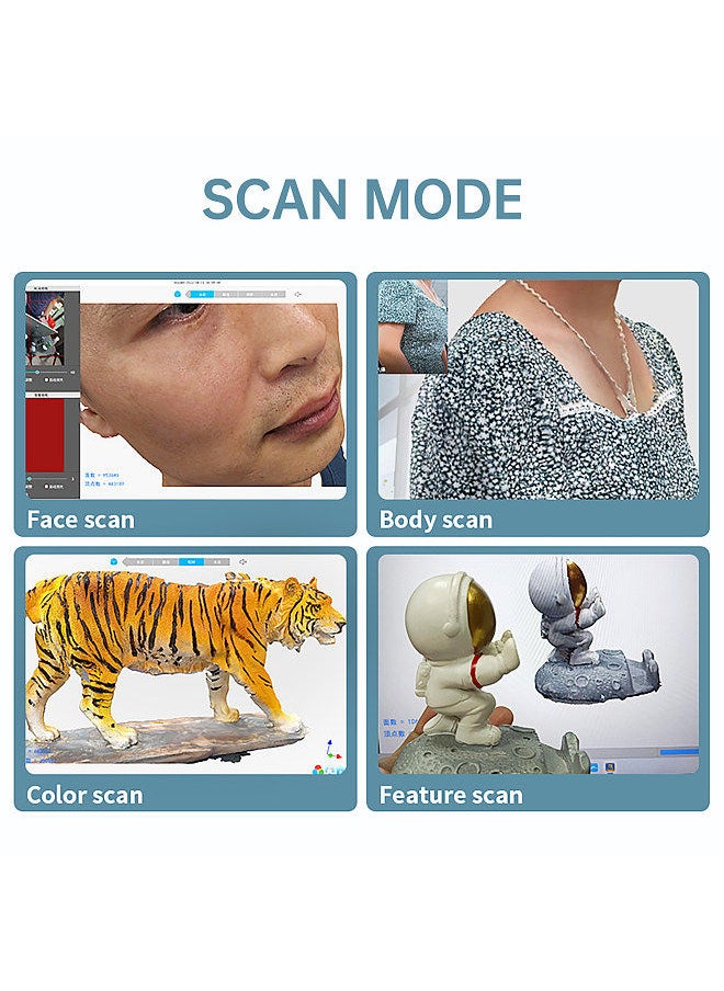 Generic - Handheld 3D Scanner for 3D Printing Support Scanning Body and Hair Up to 10fps Scanning Speed High Precision 0.05mm Accuracy Support PLY/OBJ/STL Output - Image 1