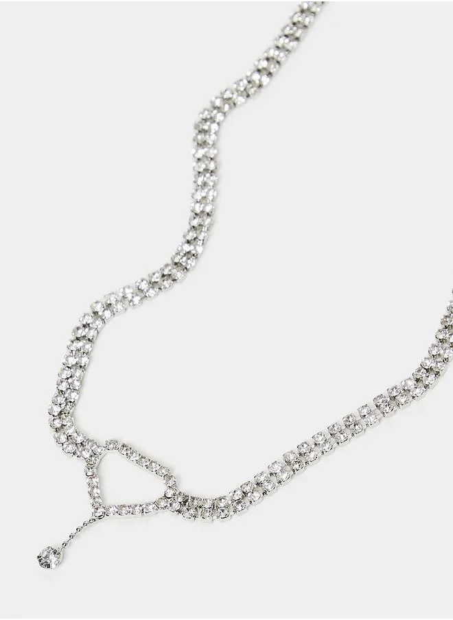 ستايلي Embellished Heart Belly Chain