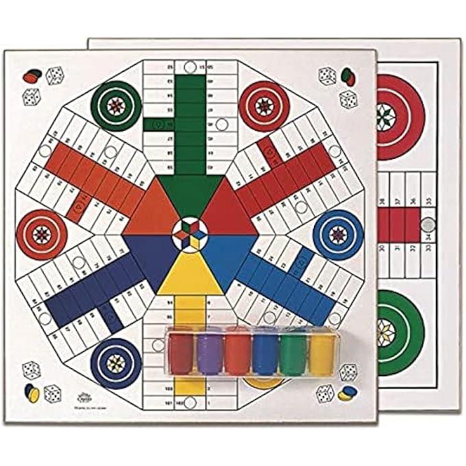 Parcheesi board for 4 and 6 players  Wooden board  Family board game  Traditional game  Durable and easy to transport  Fun guaranteed