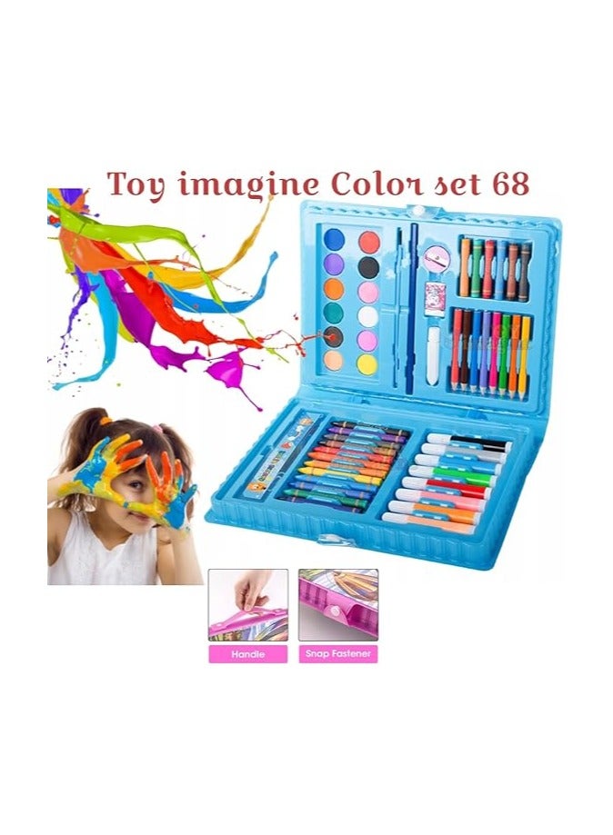 مجموعة ألوان من توي إيماجين مكونة من 42 قطعة للأطفال أقلام تلوين، أقلام شمعية، ألوان مائية، أقلام رسم - Image 3