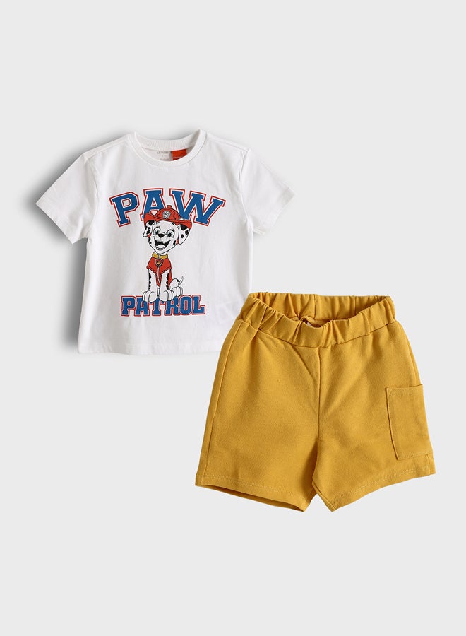 LC WAIKIKI Boys' Cotton Printed  T-Shirt and Shorts Summer Set 2 Pack - Image 1