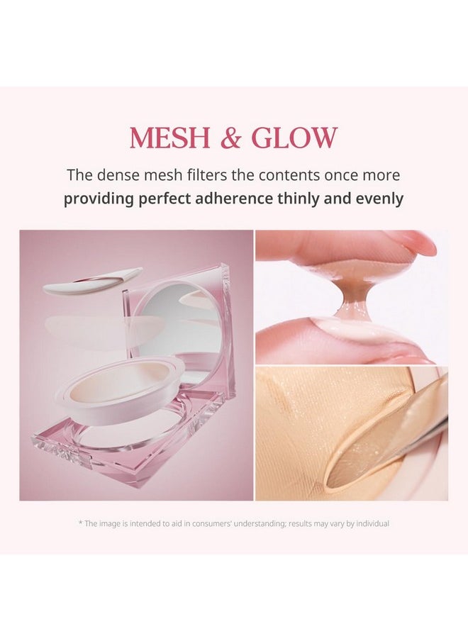 كليو بروفيشنال - كريم أساس CLIO Kill Cover Mesh Glow Cushion ([عبوة إعادة تعبئة متضمنة] 15 جم*2، لون كتان 21N)، بشرة زجاجية، يدوم طويلاً، خفيف الوزن، تغطية قابلة للبناء، مكياج بشرة متوهجة - Image 1