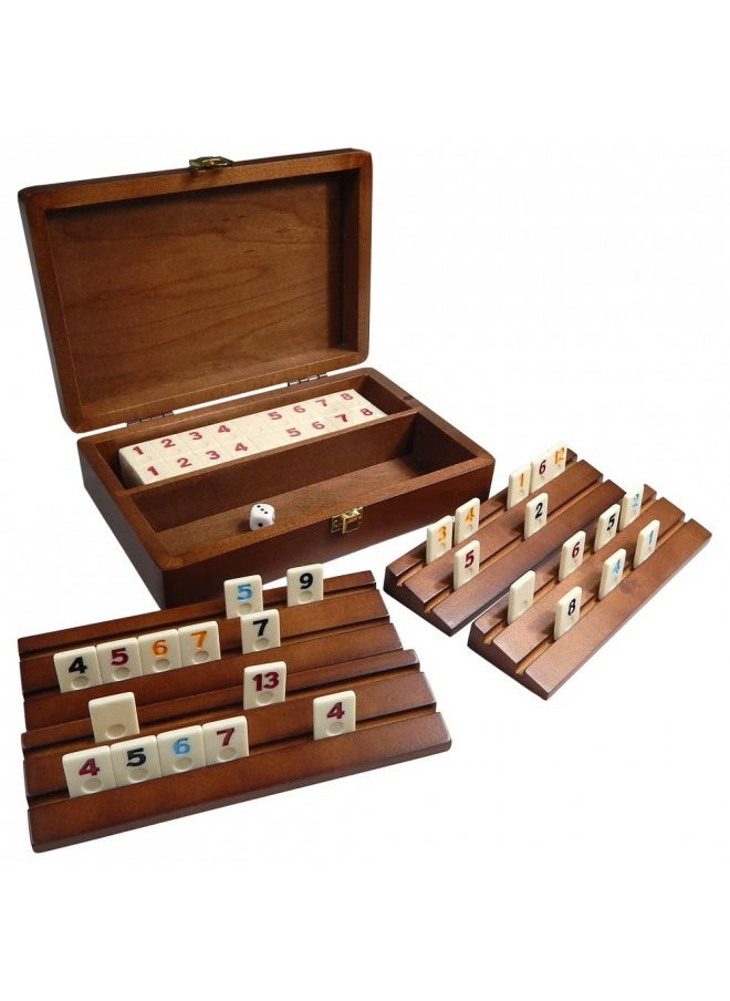 Best Chess Set Best Chess Set Tracy Mini Travel Rummy Tile Board Game In Wood Case With Wooden Racks And Urea Tiles  - Image 2