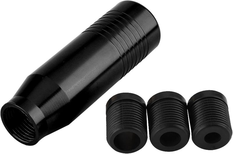 Durable Gear Shift Lever Knob Replacement for Auto Lovers, Universal Manual Transmission Gear Shifter Knob for All Vehicles, Aluminum Alloy, 5 Color Options (Black) - Image 3