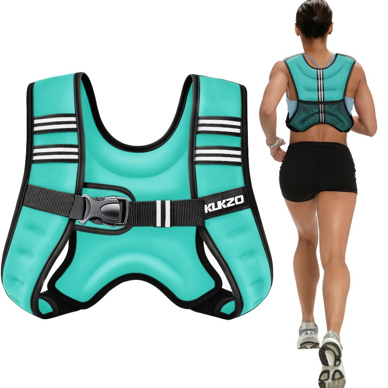 KUKZO Weighted Vest Woman,8 Lb Unisex Reflective Strength Training Weight Vest For Running, Jogging, Cardio & Workouts - Image 1