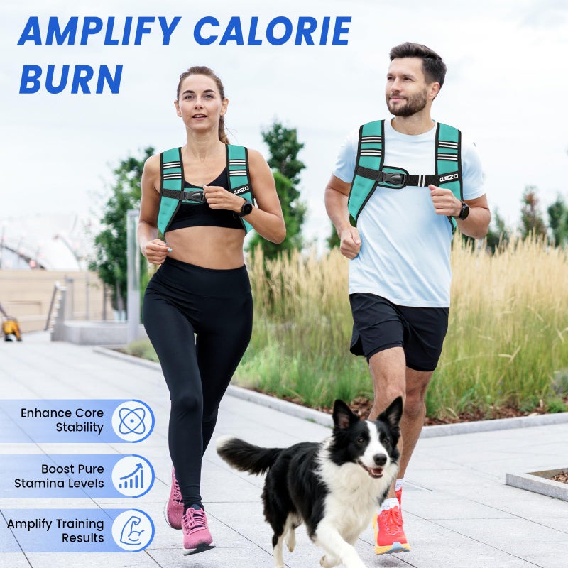 KUKZO Weighted Vest Woman,8 Lb Unisex Reflective Strength Training Weight Vest For Running, Jogging, Cardio & Workouts - Image 4