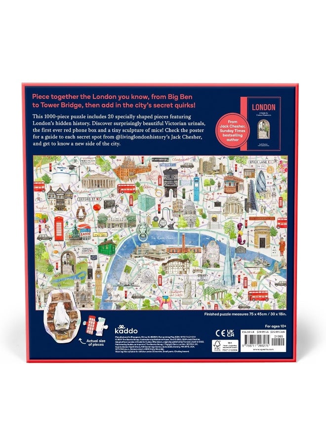 London: A Puzzle for Curious Wanderers: 1000-Piece Puzzle with 20 Shaped Pieces, from Sunday Times Bestselling Author Jack Chesher @Livinglondonhistory  - Image 4