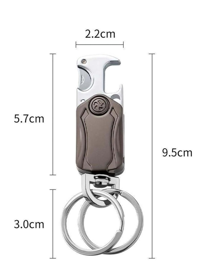 Oasisgalore Universal 360° Rotatable Keychain Holder with Clip, Bottle Opener, Carabiner for Men & Women. - Image 2