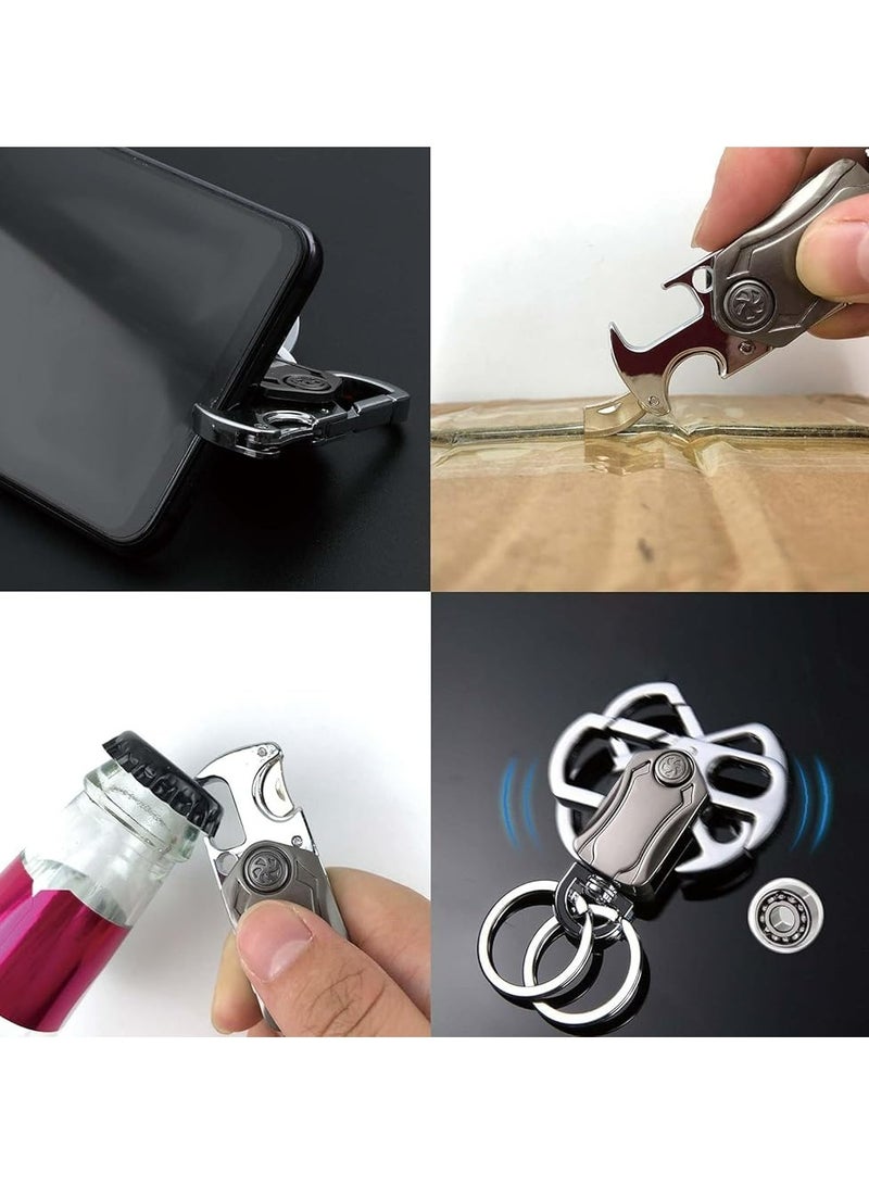 Oasisgalore Universal 360° Rotatable Keychain Holder with Clip, Bottle Opener, Carabiner for Men & Women. - Image 4