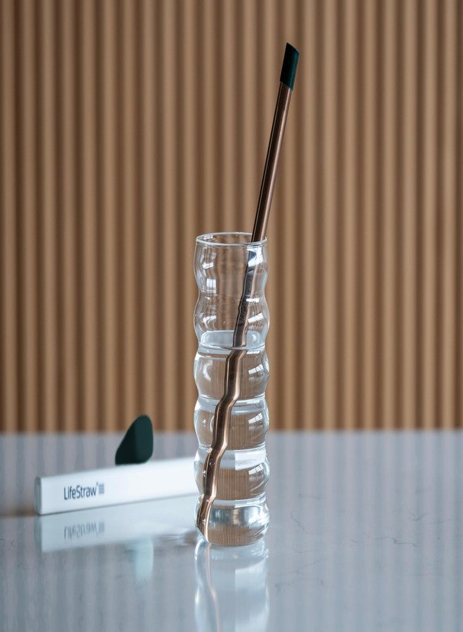 LifeStraw Sip 3-Pack, Reusable Stainless Steel Water Filter Drinking Straw with 3 Carry Cases, Removes Microplastics, Bacteria and Parasites for Travel and Everyday Use, Copper - Image 4