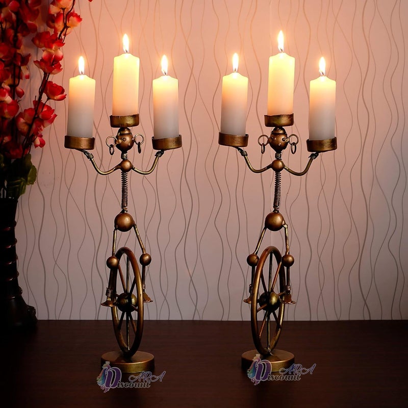 Discount ARA Antique Tealight Candle HolderCandle Holders for Home DecorationTable DecorHome Decor ItemsGifts Pack of 2 - Image 1