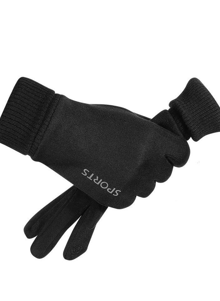 Golovejoy - Outdoor Riding Touch Screen Plush Cold Proof And Wind Proof Gloves - Image 1