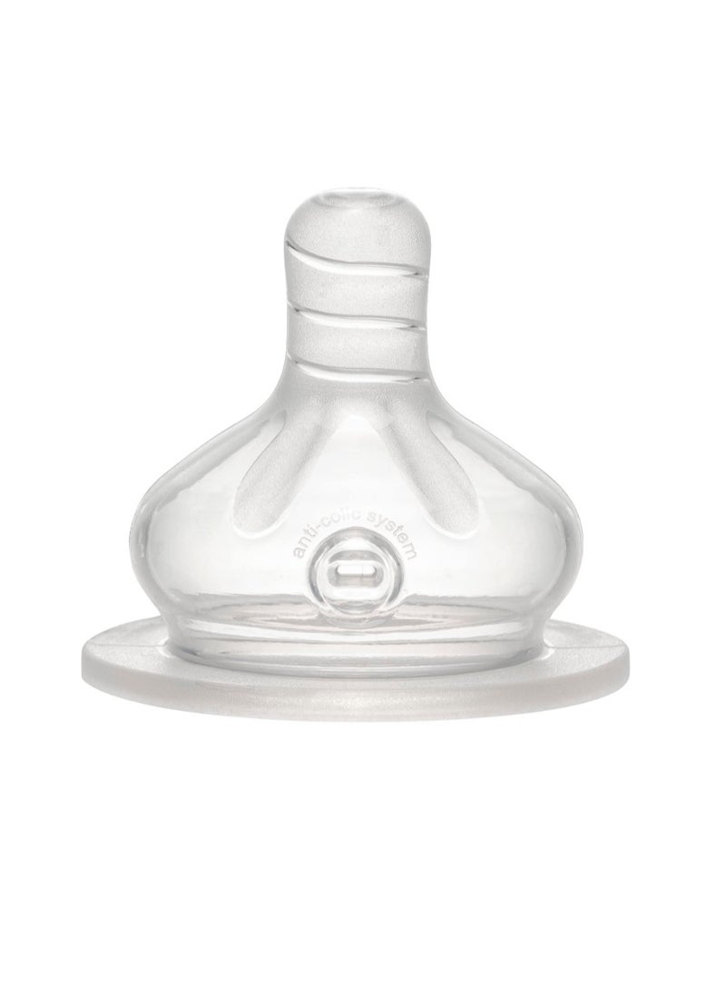 nip Wide Neck Glass Bottle Silicone Round Teat Medium 120ml 0 Month Plus Grey  - Image 4
