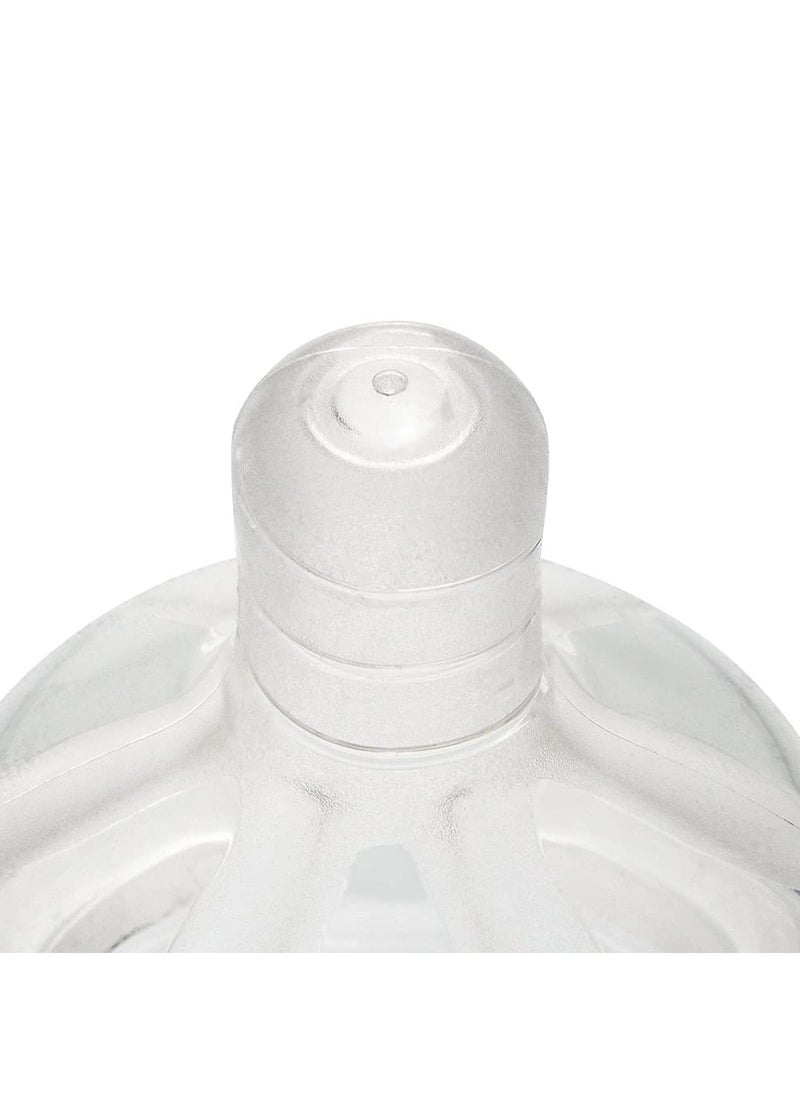 nip Wide Neck Glass Bottle Silicone Round Teat Medium 120ml 0 Month Plus Grey  - Image 2