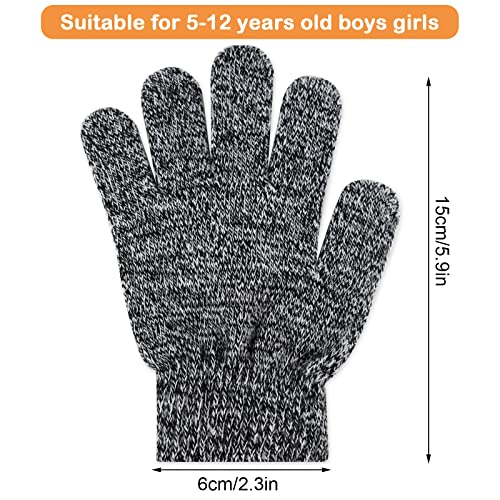ONESING 3 Pairs Kids Winter Gloves - Stretchy Knit Gloves for Boys & Girls - Image 2
