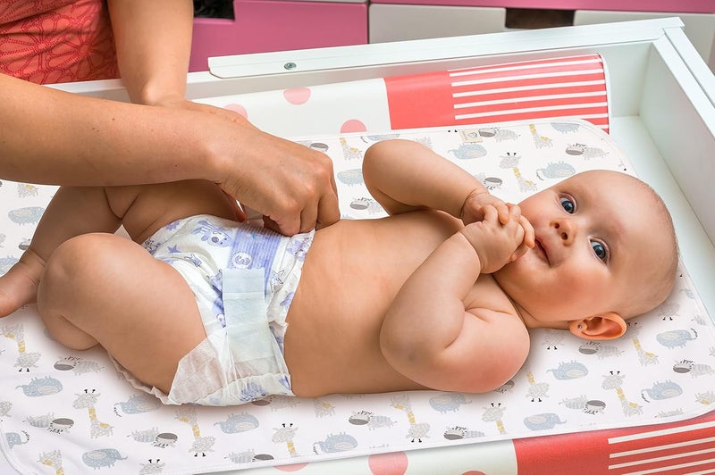 FOOK FISH Baby Diaper Changing Pad Liners (22X27.5 inches) Soft Bamboo Cotton Waterproof Changing Pad for Baby Underpads Mattress Pad Sheet Protector Portable Reusable Urine Pads for Travel Gear Pack of 3 - Image 2