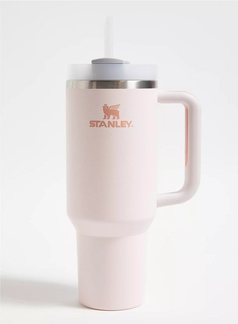 Stanley cup H2.0 Stainless Steel with Lid and Straw for Water Iced Tea Coffee and Smoothie Rose Quartz 30 oz - Image 1