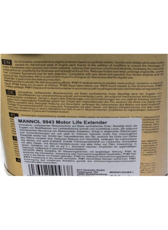 MANNOL MANNOL 9943 Engine Life Extender and Oil Leak Stop (500ml)  - Image 4