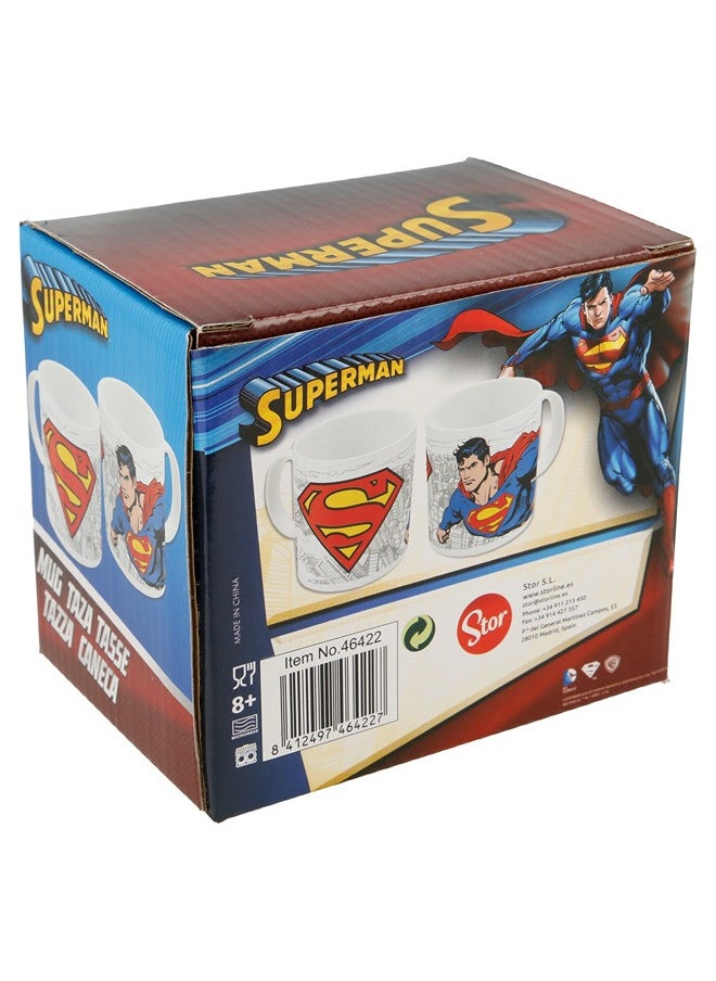 STOR STOR Dc Comics Mug Ceramic Superman City 325Ml With Handle| Set Of 1 Pcs Tea/Coffee Round Shape| Microwave & Dishwasher Safe, Freezer Safe | Ideal For Daily Use Coffee, Tea, Color Multicolor  - Image 4