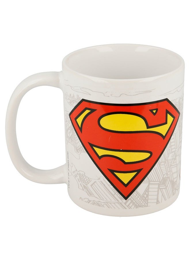 STOR STOR Dc Comics Mug Ceramic Superman City 325Ml With Handle| Set Of 1 Pcs Tea/Coffee Round Shape| Microwave & Dishwasher Safe, Freezer Safe | Ideal For Daily Use Coffee, Tea, Color Multicolor  - Image 2