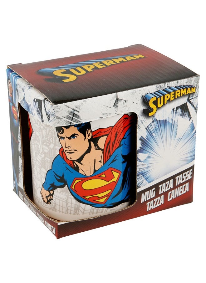 STOR STOR Dc Comics Mug Ceramic Superman City 325Ml With Handle| Set Of 1 Pcs Tea/Coffee Round Shape| Microwave & Dishwasher Safe, Freezer Safe | Ideal For Daily Use Coffee, Tea, Color Multicolor  - Image 3