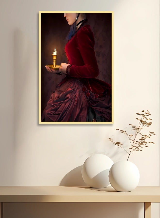4gdran Canvas Wall Art For Wall Decoration Abstract Design With A Hollow Frame Size 120x80cm One Piece - Image 1
