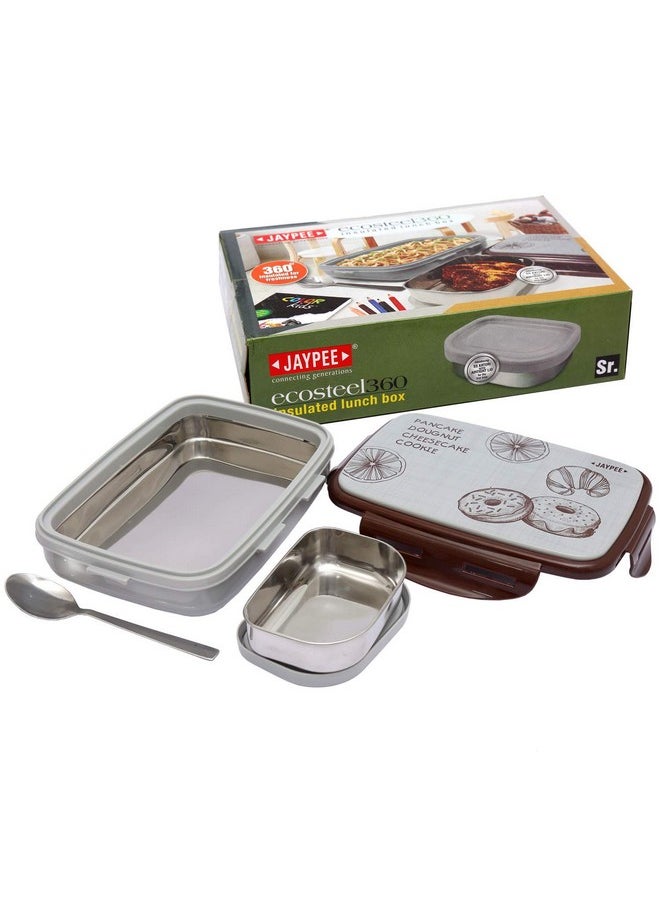 JAYPEE Jaypee Plus Eco Steel Sr Lunch Box (Grey, 650 ml)  - Image 3