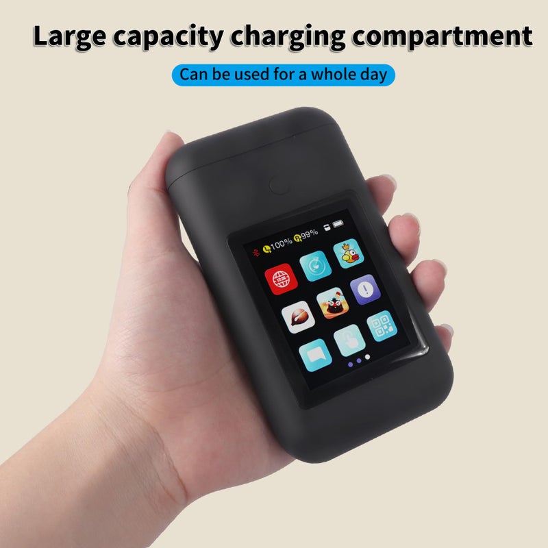 Sunffice Wireless Earbuds Bluetooth 5.3 Headphones,Long Playtime Ear Buds with Mic Waterproof in Ear Earphones Charging Case with Multi Functions LED Full Color Touch Screen for Android iOS Phones Sport,black - Image 4