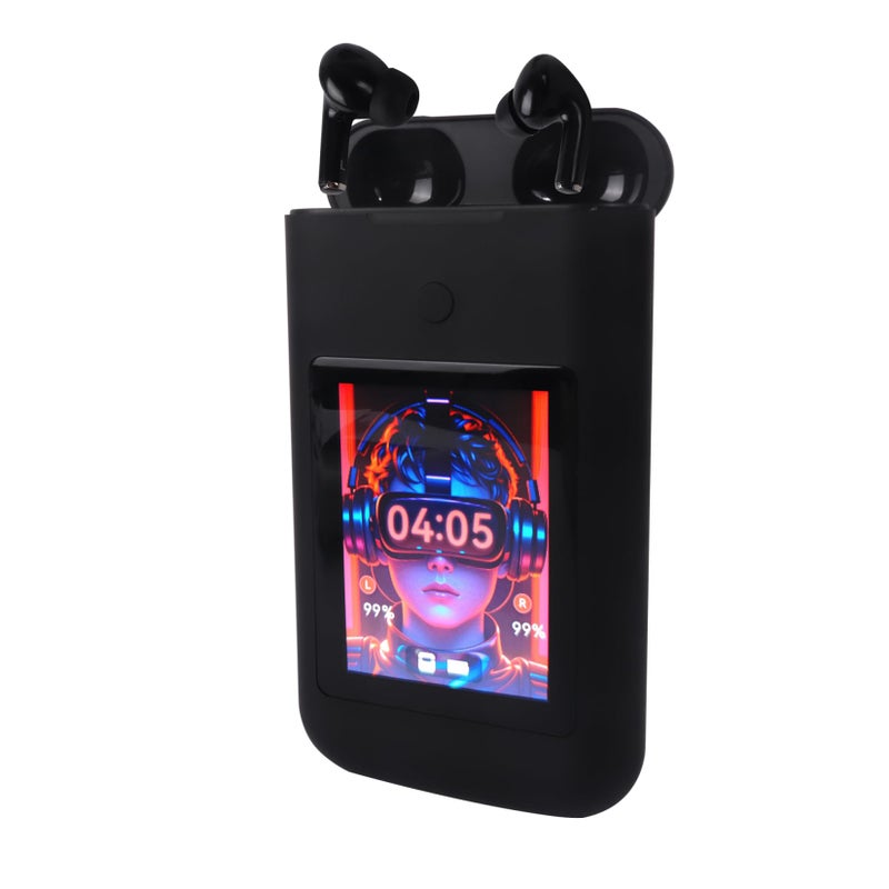 Sunffice Wireless Earbuds Bluetooth 5.3 Headphones,Long Playtime Ear Buds with Mic Waterproof in Ear Earphones Charging Case with Multi Functions LED Full Color Touch Screen for Android iOS Phones Sport,black - Image 1