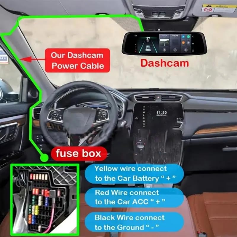 BLUHAWK Car Dash Camera Hardwire Kit Type-C Output | 12V/24V to 5V Converter | Low Voltage Protection | Suitable for All Cars, SUVs, Trucks – Dash Cam Power Adapter Set - Image 4