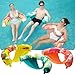 Sloosh 3 Packs Inflatable Pool Float Noodle Chair Floral Design Pool Noodle Sling Floatie Swimming Pool Party Floating Chair Pool Floats for AdultOrangeYellowGreen - Image 4