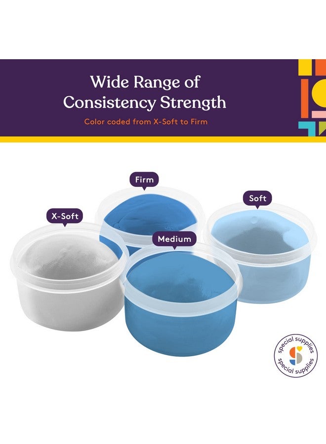 سبيشال سابلايز مجموعة معجون علاجي خاص للأطفال والكبار - مجموعة معجون علاجي لتخفيف التوتر وتمارين اليد المقاومة، مجموعة من 4 نقاط قوة، 3 أونصات من كل معجون (ألوان المحيط) - Image 2